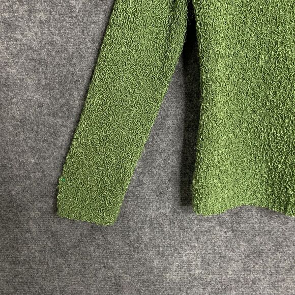 Jones New York Textured Knit Sweater Women M Green Long Sleeve Pullover Nylon - Picture 4 of 11